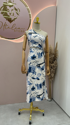 Vestido estampado midi - DITALIA STORE