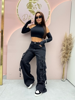 Calça Cargo Jeans