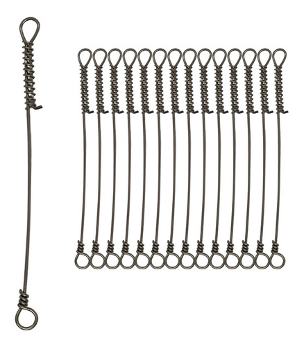 Kit 15 Empate Pesca Engate Rapido Aço Rígido Inox 20x15