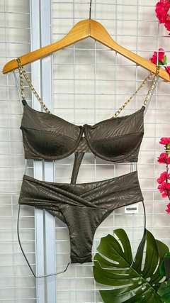 Biquíni de aro corrente Dourada - Black Star Moda Feminina