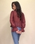 Bata boho chic com amarração frontal - Vinho - loja online