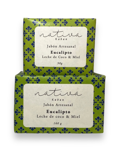 JABÓN ARTESANAL DE EUCALIPTO CON LECHE DE COCO Y MIEL - NATIVA