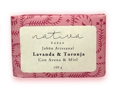 JABÓN ARTESANAL DE LAVANDA Y TORONJA CON AVENA Y MIEL - NATIVA en internet