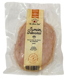 PECHUGA DE PAVO ARTESANAL AL PESTO PAQ 250 GRS