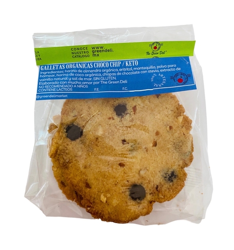 GALLETAS (3) DE ALMENDRA Y CHISPAS DE CHOCOLATE KETO Y GLUTEN FREE - THE GREEN DELI