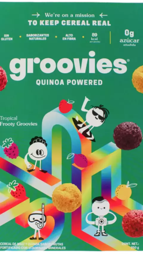 CEREAL DE MAIZ Y QUINOA SABOR FROOTY 250 g - GROOVIES