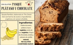 PANQUÉ DE PLÁTANO Y CHOCOLATE SIN GLUTEN - THE GREEN DELI.