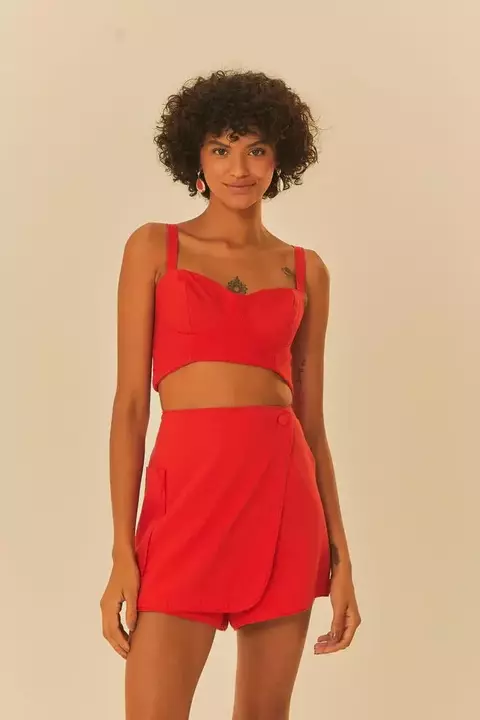 Short saia bolso detalhe