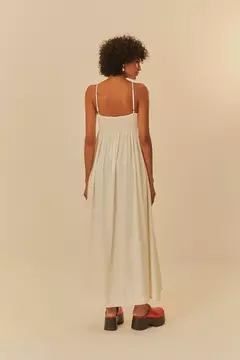 Vestido pregas longo - comprar online