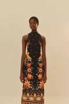 Vestido midi estampado bella - comprar online