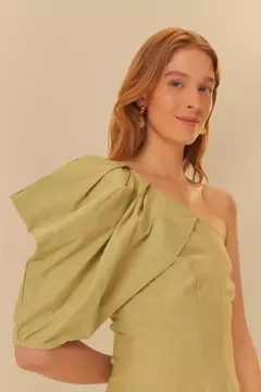 Vestido cropped ombro só - comprar online