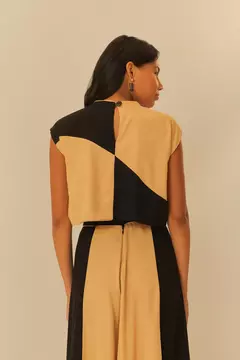 Blusa quadrada bicolor - comprar online