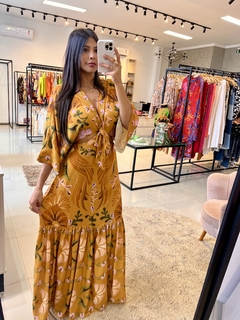 Vestido longo estampado helena - Duda Store