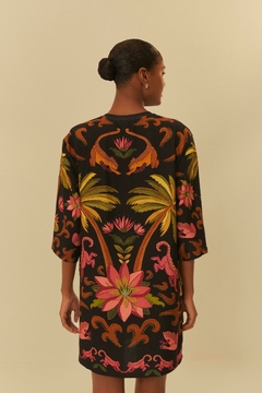 Vestido t-shirt big estampado amazônia chic - Duda Store