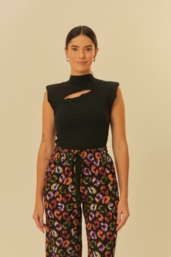 Imagem do Blusa recortes rib
