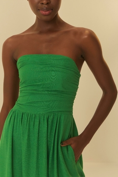 vestido busto franzido - comprar online