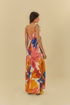 vestido longo estampado luiza - comprar online