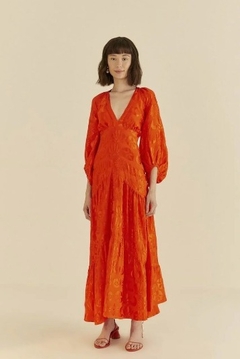 Vestido mangas ceu de concha