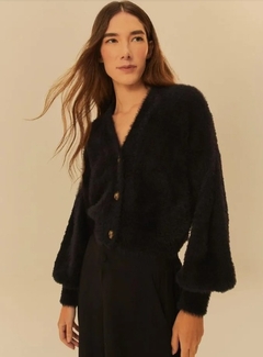Cardigan tricot pelinho
