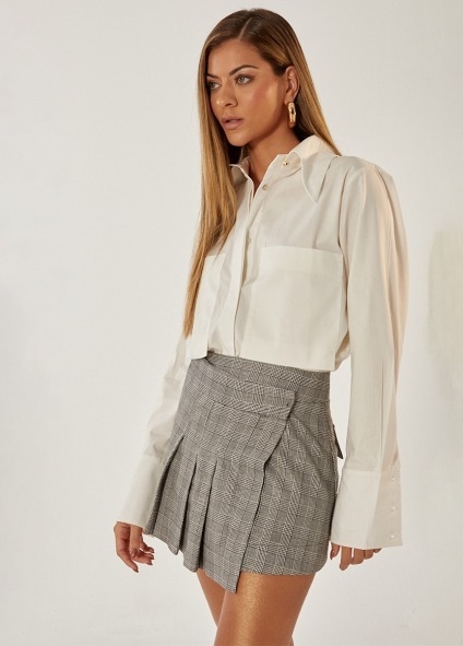 Saia Pregas Com Transpasse Xadrez