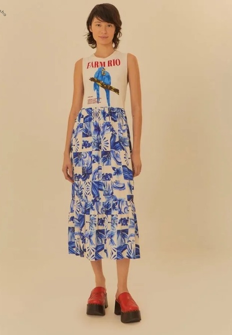 Vestido Cropped estampado Farm rio