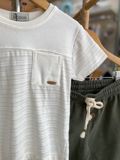 CAMISETA OFF-VERDE BOLSO LB na internet