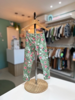 LEGGING TÉRMICA VERDE FLORES - comprar online