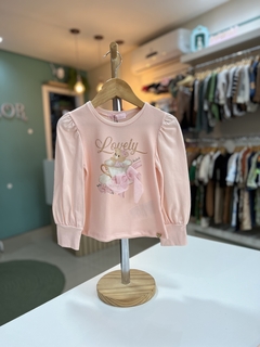 BLUSÃO SALMÃO XICARA LAÇO TULE - comprar online