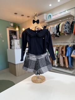 Conjunto tweed preto