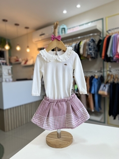 Conjunto Baby tweed rosa