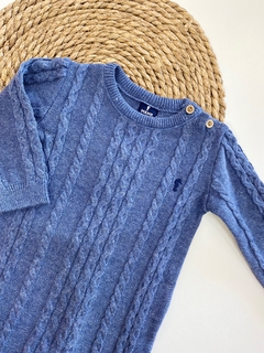 MACACÃO TRICÔ AZUL - comprar online