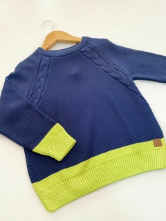BLUSÃO TRICÔ UP AZUL REAL - comprar online