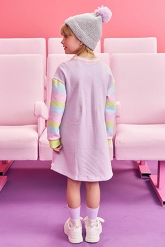 VESTIDO MOLETOM LILAS - TAM: 8 ANOS - comprar online