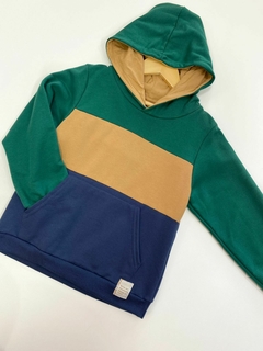 MOLETOM C/ CAPUZ VERDE/ MARINHO - comprar online