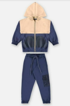 CONJUNTO MOLET/ CORTAVENTO/ MARINHO