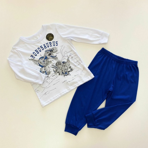 PIJAMA DINO BRANCO AZUL