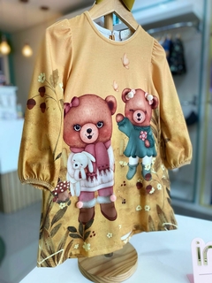 VESTIDO URSO MOSTARDA - Tanto Amor