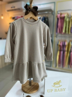 VESTIDO JACQUARD MARROM - Tanto Amor