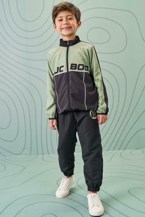 CONJUNTO NYLON ERG VERDE/PRETO