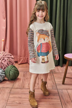 VESTIDO MOLETOM RAPOSA TWEED na internet