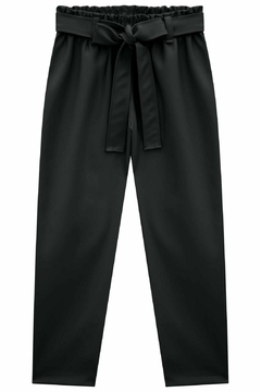 CALÇA EM COURO ECO PRETA
