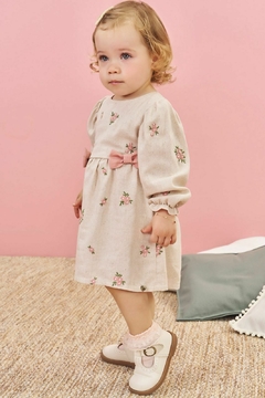 VESTIDO LINHO CRU BORDADO