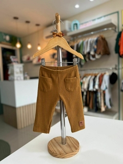 LEGGING EM COTELÊ FLEECE MARROM BABY