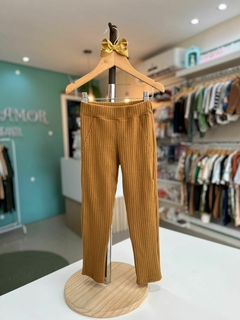 LEGGING EM COTELÊ FLEECE MARROM