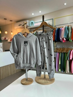 CONJUNTO PINHEIROS CINZA MESCLA