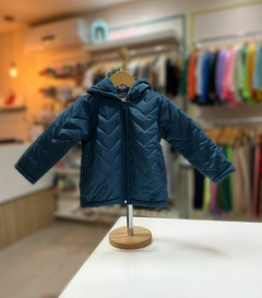 JAQUETA NYLON FORRADA PÊLO AZUL