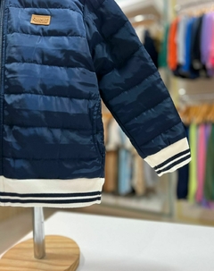 JAQUETA NYLON FORRADA MALHA MARINHO - comprar online