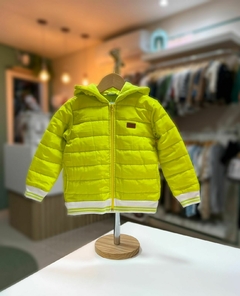 JAQUETA NYLON FORRADA MALHA NEON