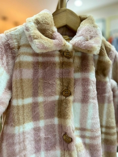 CASACO PELE XADREZ ROSA - comprar online