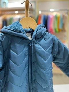 JAQUETA NYLON FORRADA PÊLO AZUL na internet